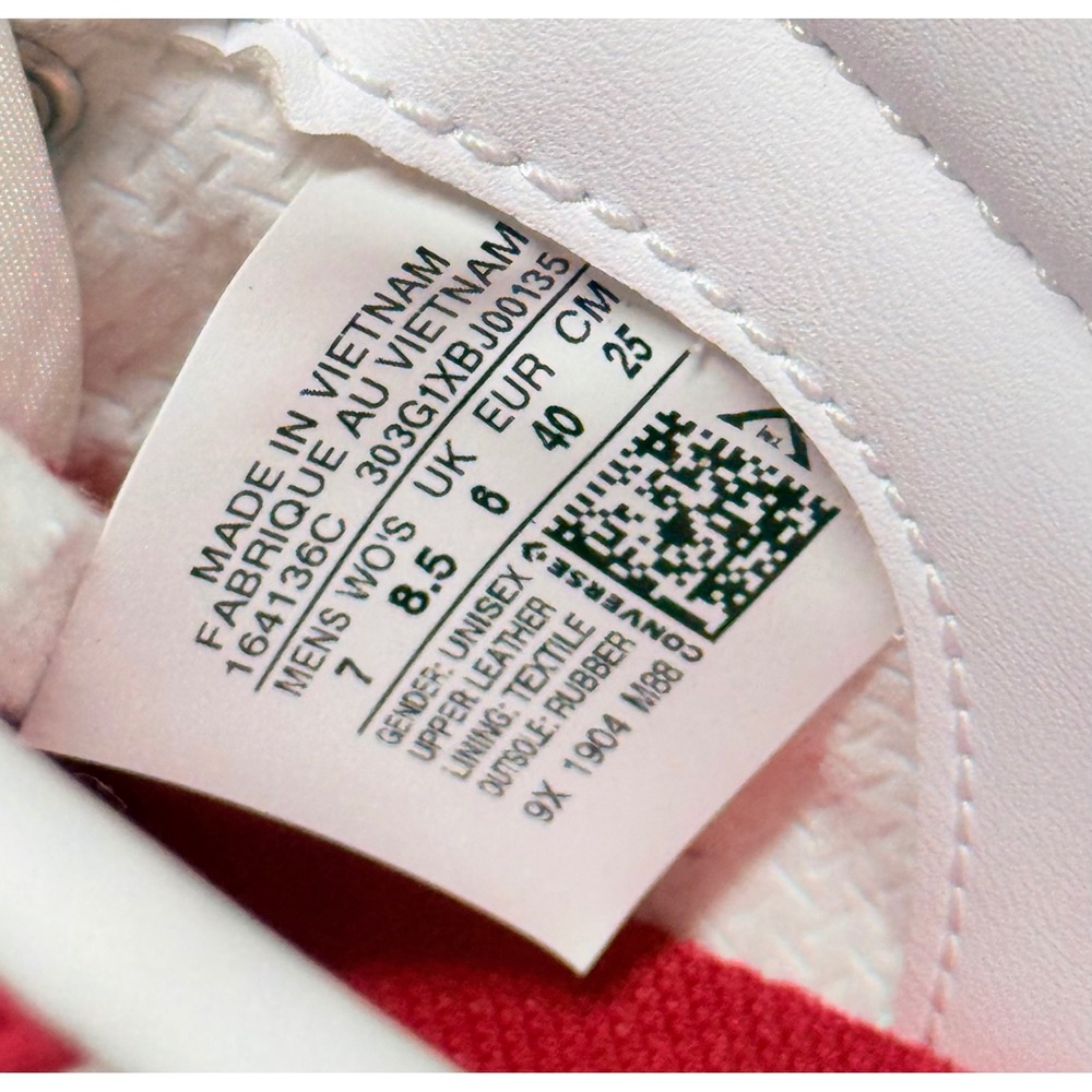 Converse CONS Net Star Classic Suede Cream Red Skate Shoes Mens 7 Womens 8.5 - Picture 6 of 6